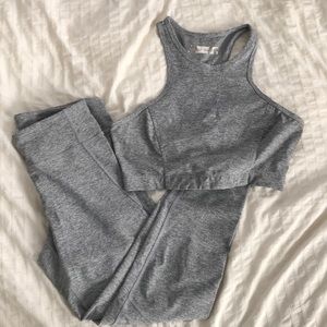 Outdoor Voices Gray Warmup Legging and Athena Top